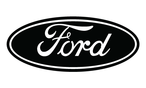 Black Ford logo representing professional Ford repair, maintenance, and diagnostic services at Kwik Kar Irving, TX.