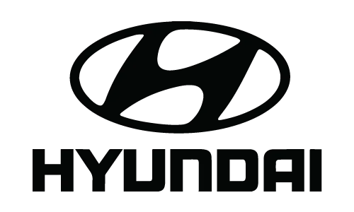 Black Hyundai logo representing professional Hyundai repair, maintenance, and diagnostic services at Kwik Kar Irving, TX.