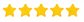 Five gold stars rating graphic