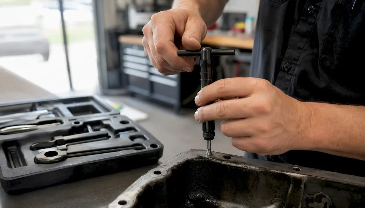 Time-Sert thread insert tools and oil pan edge