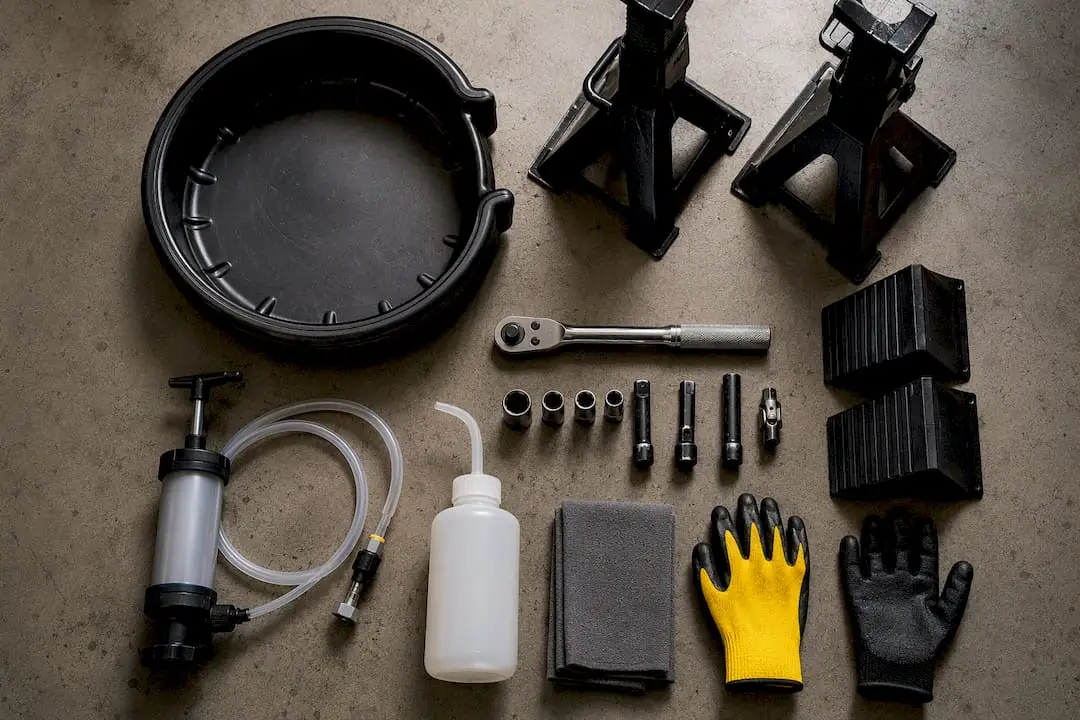 Tools arranged for differential fluid change