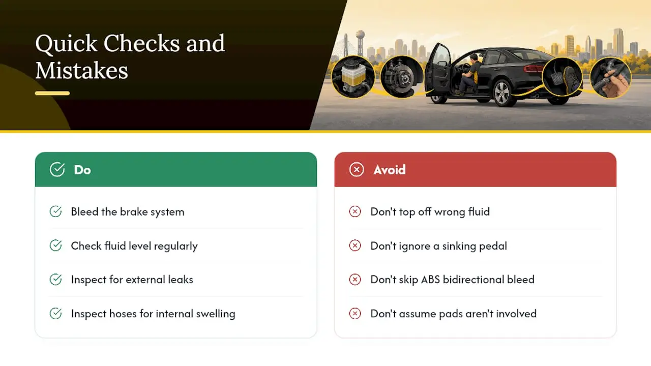 What Causes a Spongy or Mushy Brake Pedal? — overview diagram