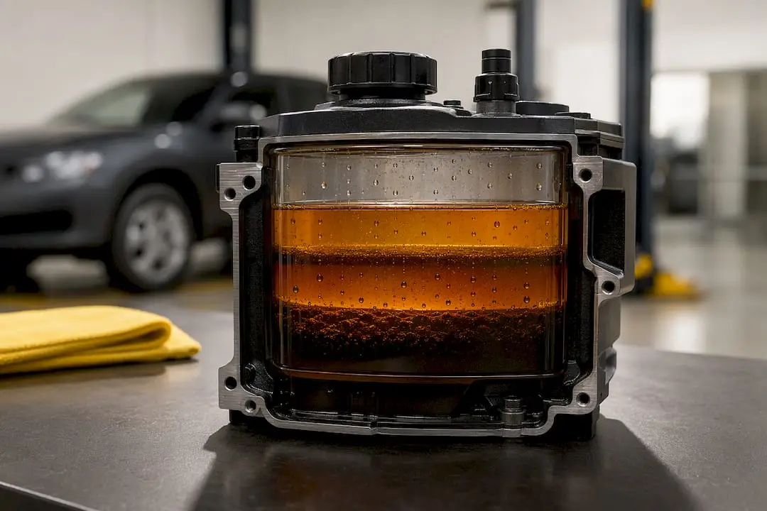 Illustration of oil aging from oxidation and moisture