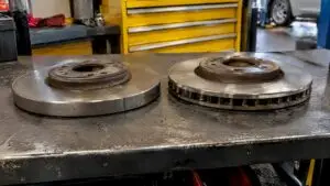 Solid and vented rotors side by side